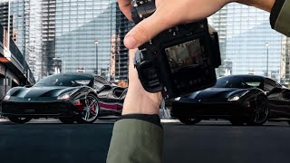 Behind the Scenes Ferrari 488 GTB Photoshoot Natural Light Only [upl. by Kimmie301]