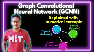 Graph Convolutional Neural Network GCNN  Explained with a simple numerical example [upl. by Marin]