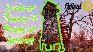 All 13 Lookout Towers Surveyed Locations  Fallout 76 [upl. by Sirod]