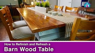 How to Refinish a Barn Wood Table [upl. by Diarmit698]