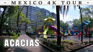 Colonia Acacias 🇲🇽 Ciudad de México  4K Walking Tour [upl. by Denise]