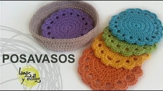 Tutorial Posavasos Crochet o Ganchillo Coasters [upl. by Rogerg]