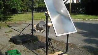 Fresnel lens solar cooker using TV lens [upl. by Licko]