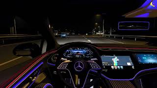 Night drive with MercedesBenz EQS 580 4MATIC 2022 [upl. by Ryun805]