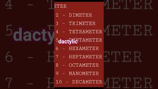 Dactylic Hexameter  METER IN POETRY poetry [upl. by Gnirps638]