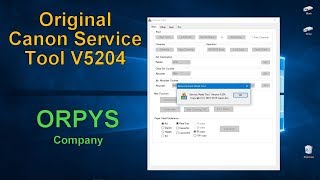 Canon Service Tool V5204 Original last version 2018 [upl. by Aikahs664]