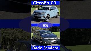 Citroën C3 vs Dacia Sandero The Battle of Popular City Cars in France citroënc3 daciasandero [upl. by Lehcear405]