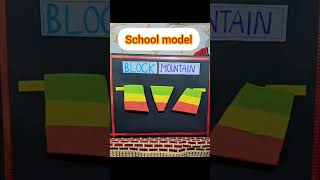 Block Mountain Model  school project for class 6 shorts school model yt [upl. by Murray]