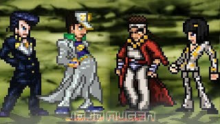 Jotaro 4 amp Josuke Higashikata vs Avdol amp Bruno Bucciarati  Epic Battle MUGEN [upl. by Tavish]