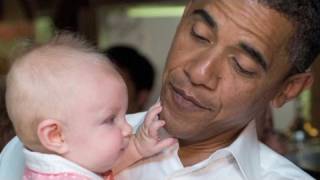 Obama embraces his youngest fans [upl. by Aissatan]