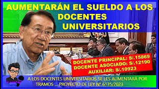 🔴😱AUMENTARÁN EL SUELDO A LOS DOCENTES UNIVERSITARIOS GANARÁ MAS DE S15000 [upl. by Odnumyer108]