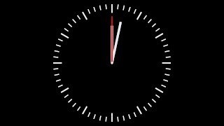 200  Countdown timer  Analog clock on a black background [upl. by Nimajaneb]