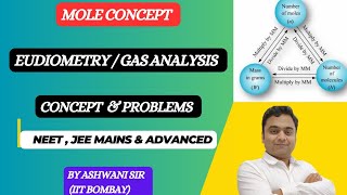 EUDIOMETRY CONCEPT amp PROBLEMS BASIC CONCEPT OF CHEMISTRY CLASS 11 MOLE CONCEPT [upl. by Gosney]