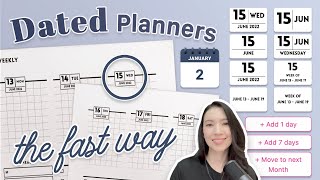 Create Dated Planners the fast way  Planify Pro [upl. by Halli198]