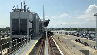 ⁴ᴷ JFK Airport AirTrain Full Ride from Terminal 1 to Howard Beach  Cab View [upl. by Ahseinad]