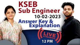 KSEB Sub Engineer 10022023  Answer Key Analysis amp Explanation Cut Off [upl. by Klinges859]