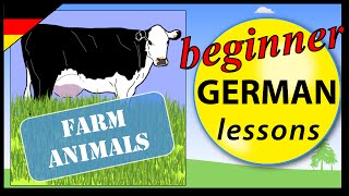 Farm animals in German  Beginner German Lessons for Children [upl. by Ailhad]