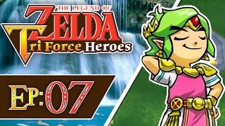 Tri Force Heroes  Part 7  Riverside  Cove of Transition 3Player 100 Walkthrough [upl. by Fawcette511]