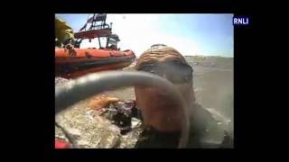 Porthcawl RNLI lifeboat rescue a person in water near Ogmore by Sea [upl. by Halimaj]