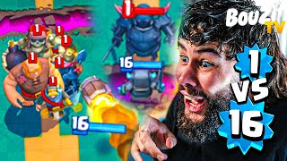 DUEL NIVEAU 1 VS 16 SUR CLASH ROYALE cest hyper serré [upl. by Ahsiatal335]