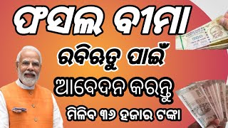 Pardhan mantri Fasal Bima Yojana online startPMFBY Insurance online applyfasal Bima online odisha [upl. by Lamarre]