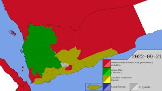 Yemeni Civil War Every Day Feb 2014–Sep 2022 [upl. by Brig]