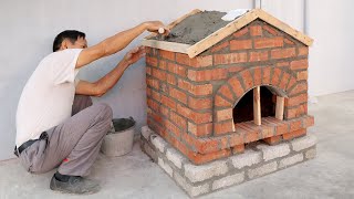 Make a pizza oven from 2 types of beautiful bricks at home [upl. by Shue]