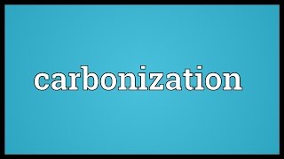 Carbonization Meaning [upl. by Nodnahs]