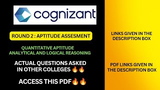 🔥 Cognizant actual aptitude questions asked in other colleges  solve these questions for aptitude [upl. by Iron441]