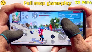 Free fire full map ranked gameplay with 2 finger handcam onetap headshot 26 kills [upl. by Neomah]