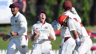 Three in 11 balls Bulls jubilant as Swepson wins it at the death  Marsh Sheffield Shield 202021 [upl. by Cid]