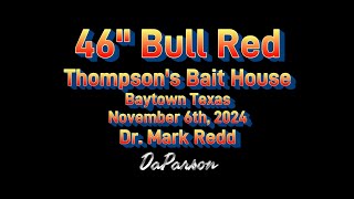 46quot Bull Red  Tabbs Bay  Thompsons Bait Camp  Baytown Texas  November 6th 2024 [upl. by Morey]