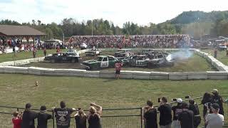 Fullsize stock car demolition derby at Huntsville Demolition derby 2024 [upl. by Attenol]