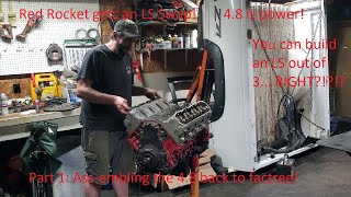 PART 1 Red rocket is getting an ls 1989 K1500 LS SWAP Can you build an LS from 3 different ones [upl. by Keel897]