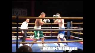 Buncrana Banger debut fight John Hutchinson vs Roscommon boxer Darren Cruise in Mayo [upl. by Nuoras]