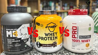 Muscleblaze VS GNC Whey Protein VS Avvatar Whey  Which One To Choose  Konsa Rahega Sahi [upl. by Sidnee]