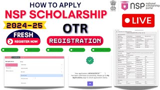 NSP Scholarship 202425 Apply How To Apply NSP Scholarship 202425  NSP OTR Registration nsp [upl. by Keryt717]