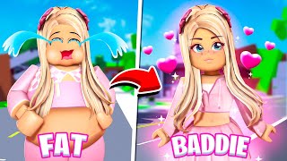 FAT TO BADDIE IN ROBLOX BROOKHAVEN [upl. by Kinelski]