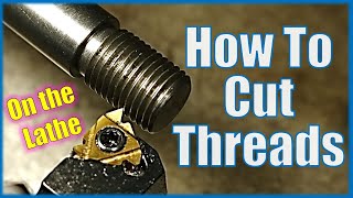 How to cut a thread on a manual lathe Intermediate method ideal for home workshop amp hobby engineer [upl. by Nicolas]