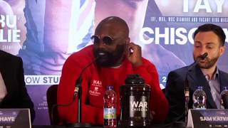 WOW DEREK CHISORA GOES CRAZY AT PRESS CONFERENCE VS JOSEPH PARKER [upl. by Narrad]