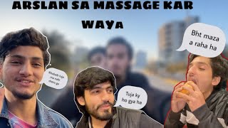 ARSLAN SA MASSAGE KAR WAYA BHT MAZA AYA 🤣😂vlog ft khubaib sheikh ❤️ [upl. by Ahsiki]