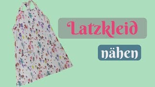 Latzkleid nähen  Kleid nähen für Kinder und Babys mit Schnittmuster  Nähanleitung für Anfänger [upl. by Noremak112]