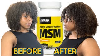 I TOOK MSM FOR JOINT HEALTH AND IT GREW MY HAIR SUPER FAST 6 month results 2022 [upl. by Attenad]