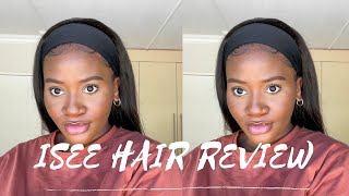 ISEE HAIR REVIEW HEADBAND WIG  South African YouTuber [upl. by Oinigih]