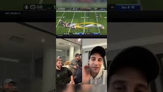 Xavier McKinney INT reaction 🤯 GoPackGo nfl football [upl. by Turpin]