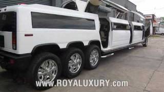 2018 Cool Triple Axle H2 Hummer JET DOOR limo in NYC [upl. by Ajnot765]