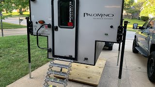 Brophy Truck Camper Stairs Install onto Palomino SS550 [upl. by Ongun27]