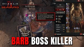 WHIRLWIND IS A CRAZY BOSS KILLER Barb Build Guide for Season 5 Diablo 4 [upl. by Jammin244]