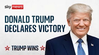 Donald Trump declares victory in the US election [upl. by Eelah]