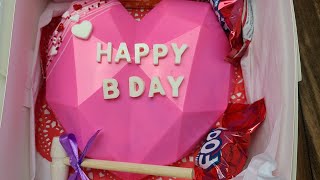 Smashable chocolate Heart  pinata Birthday Cake [upl. by Mundt]